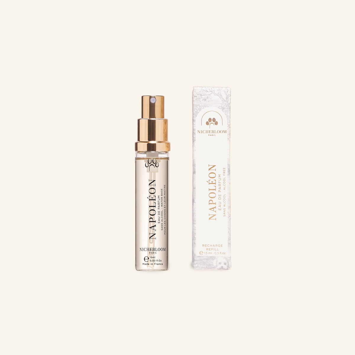 Recharge Nomade Napoléon : flacon de 15 ml et son étui